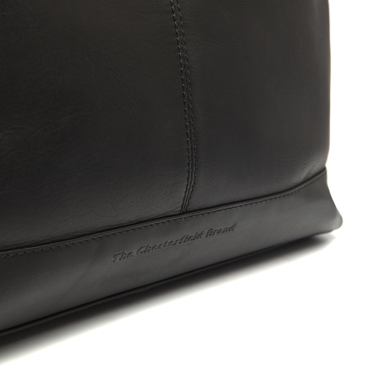 Amelia Full-Grain Leather Shoulder Bag til Kvinder - Structured Side Profile Showing Gusset Depth &amp; Expansion Capacity
