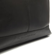 Amelia Full-Grain Leather Shoulder Bag til Kvinder - Structured Side Profile Showing Gusset Depth &amp; Expansion Capacity
