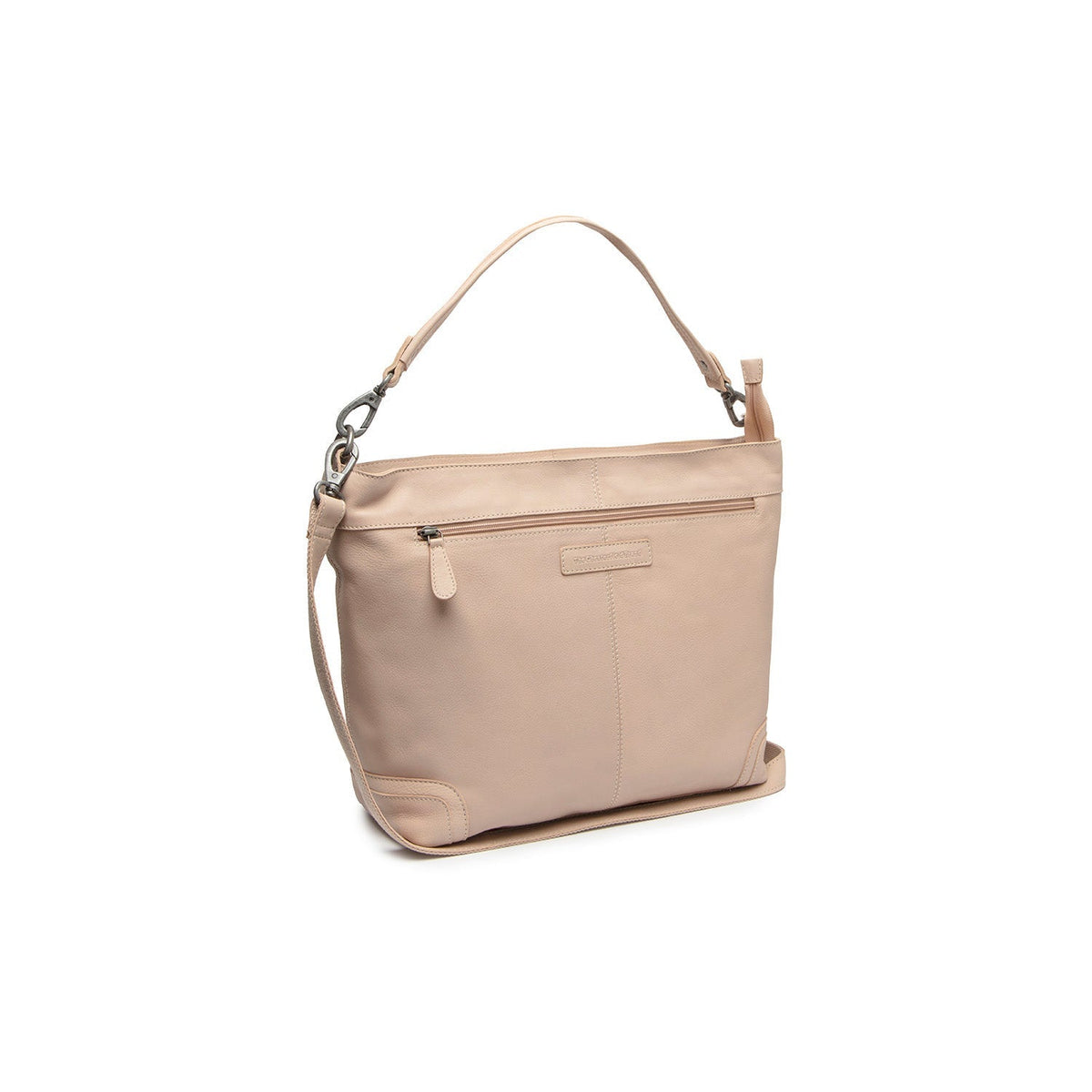 Astero Full-Grain Leather Shoulder Bag til Kvinder in Classic 100% Full-Grain Leather - Full Exterior Front Profile View | Buy Online