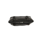 Belgrado Full-Grain Leather Shoulder Bag til Kvinder - Structured Side Profile Showing Gusset Depth &amp; Expansion Capacity