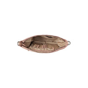 Solid Antique Brass Hardware &amp; Heavy-Duty Dual Zipper Detail on Bolivia Full-Grain Leather Shoulder Bag til Kvinder