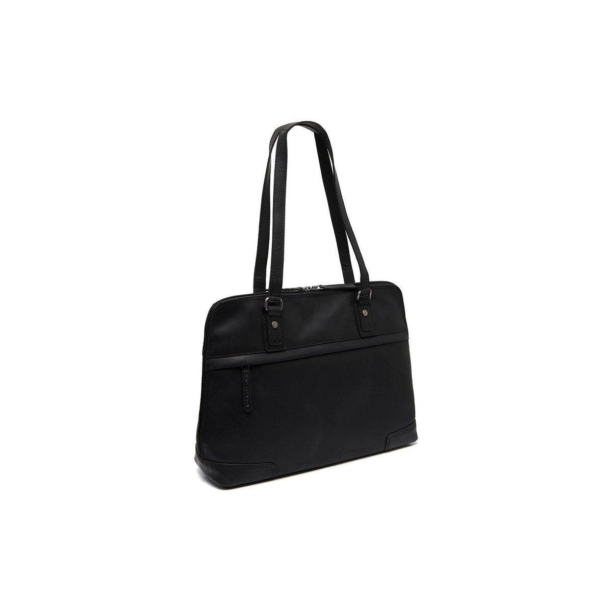 Branson Full-Grain Leather Shoulder Bag til Kvinder in Classic 100% Full-Grain Leather - Full Exterior Front Profile View | Buy Online