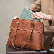 Branson Full-Grain Leather Shoulder Bag til Kvinder – alternate product view 2