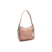 Caroline Full-Grain Leather Shoulder Bag til Kvinder in Classic 100% Full-Grain Leather - Full Exterior Front Profile View | Buy Online