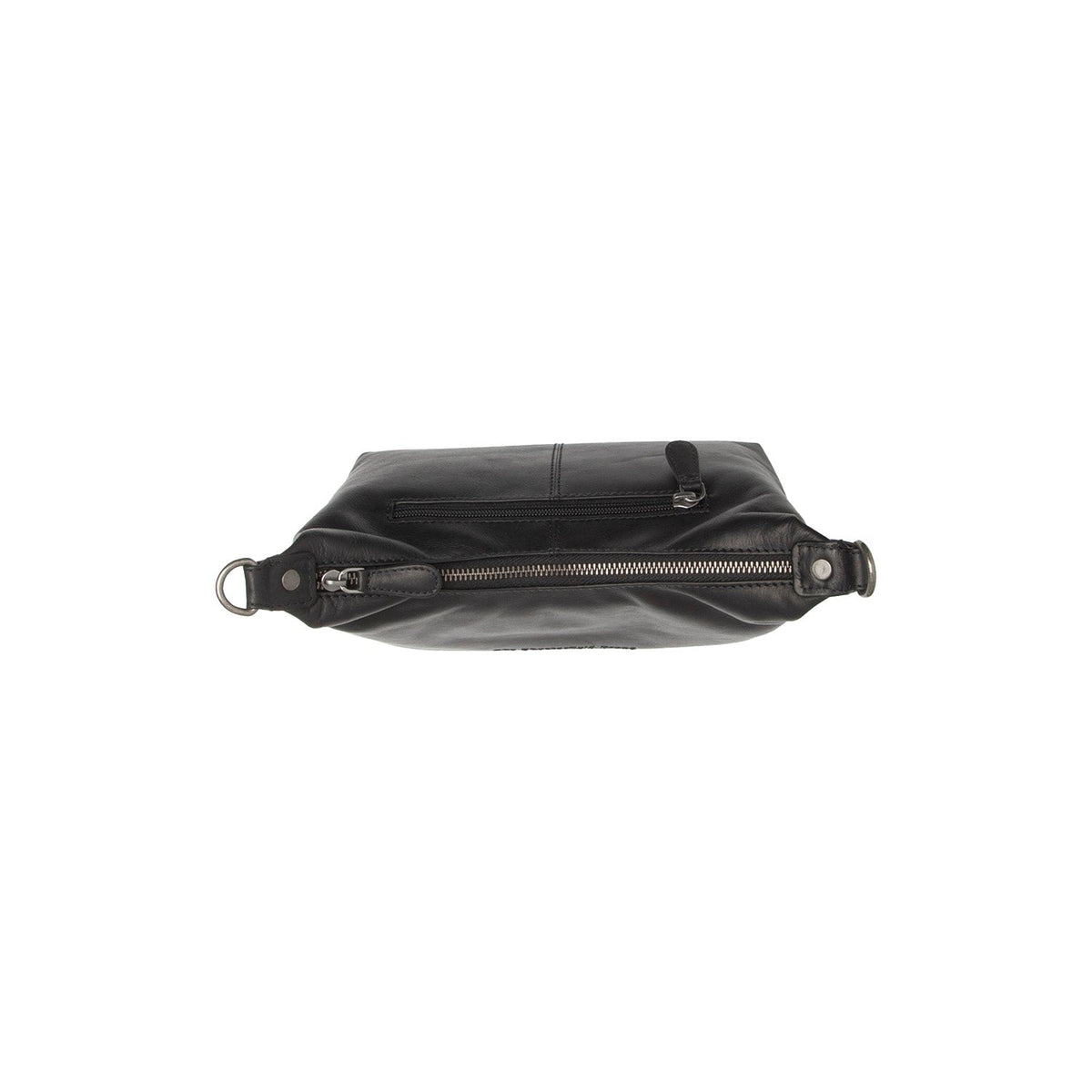 Solid Antique Brass Hardware &amp; Heavy-Duty Dual Zipper Detail on Christie Full-Grain Leather Shoulder Bag til Kvinder