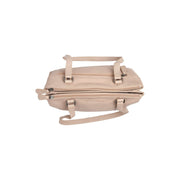 Solid Antique Brass Hardware &amp; Heavy-Duty Dual Zipper Detail on Marvos Full-Grain Leather Shoulder Bag til Kvinder