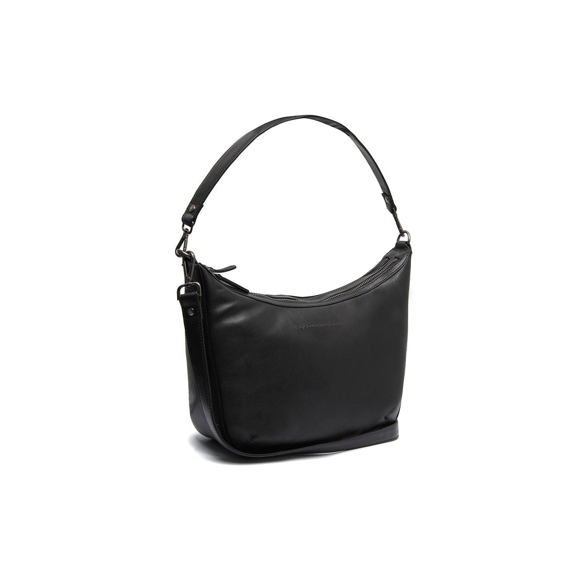 Moneva Full-Grain Leather Shoulder Bag til Kvinder in Classic 100% Full-Grain Leather - Full Exterior Front Profile View | Buy Online