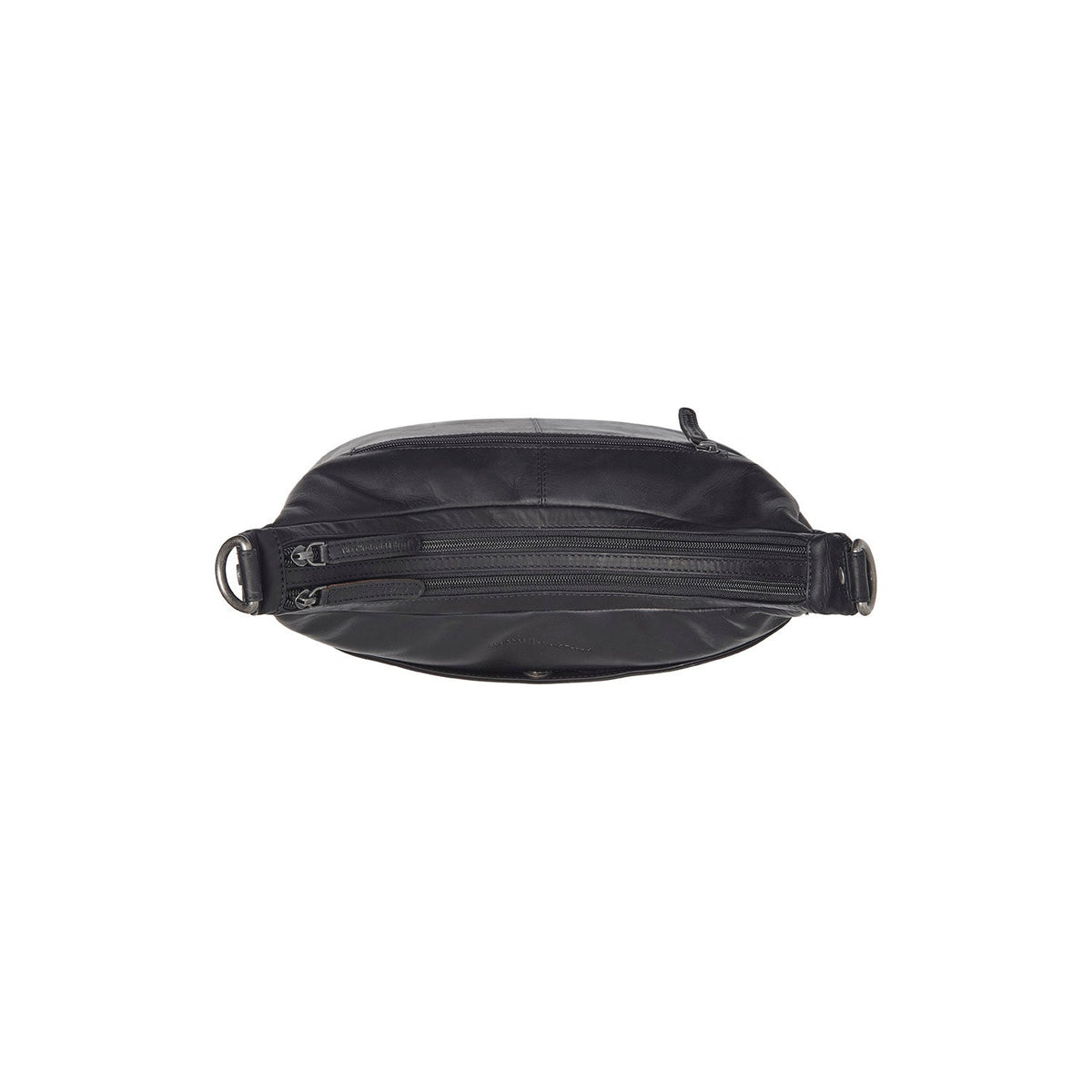 Solid Antique Brass Hardware &amp; Heavy-Duty Dual Zipper Detail on Olvia Full-Grain Leather Shoulder Bag til Kvinder
