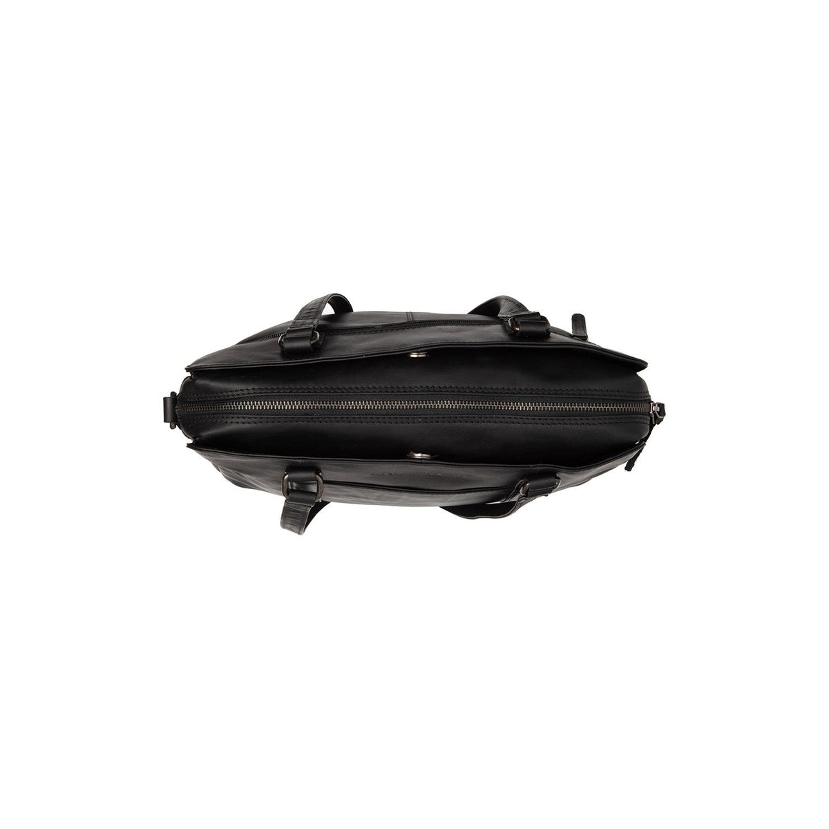 Pretoria Full-Grain Leather Shoulder Bag til Kvinder - Structured Side Profile Showing Gusset Depth &amp; Expansion Capacity