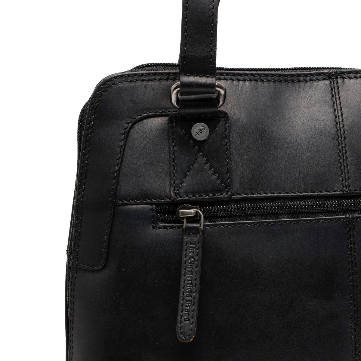 Seron Full-Grain Leather Shoulder Bag til Kvinder - Structured Side Profile Showing Gusset Depth &amp; Expansion Capacity
