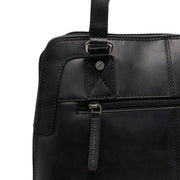 Seron Full-Grain Leather Shoulder Bag til Kvinder - Structured Side Profile Showing Gusset Depth &amp; Expansion Capacity