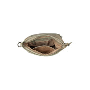 Solid Antique Brass Hardware &amp; Heavy-Duty Dual Zipper Detail on Sintra Full-Grain Leather Shoulder Bag til Kvinder