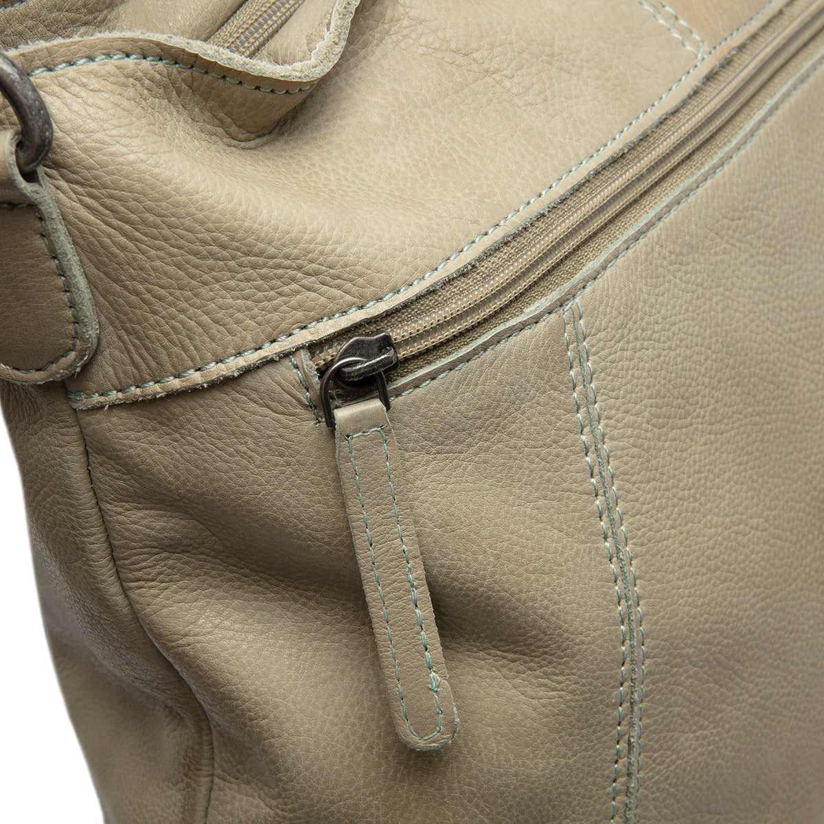 Classic 100% Full-Grain leather Bag - Bagfra med forstærkede læderremme og syninger