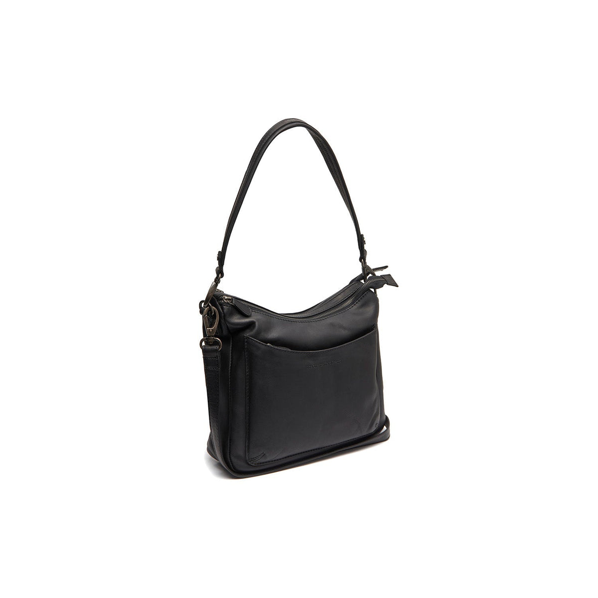 Tivra Full-Grain Leather Shoulder Bag til Kvinder in Classic 100% Full-Grain Leather - Full Exterior Front Profile View | Buy Online