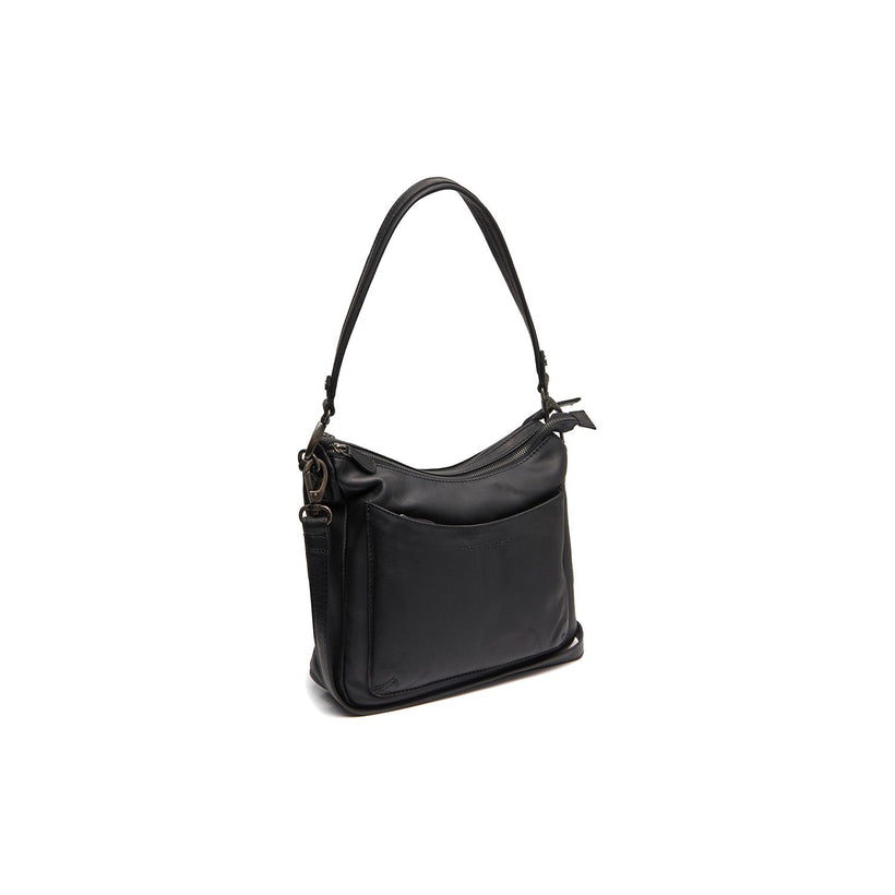 Tivra Full-Grain Leather Shoulder Bag in Classic 100% Full-Grain Leather - Full Exterior Front Profile View | Buy Online