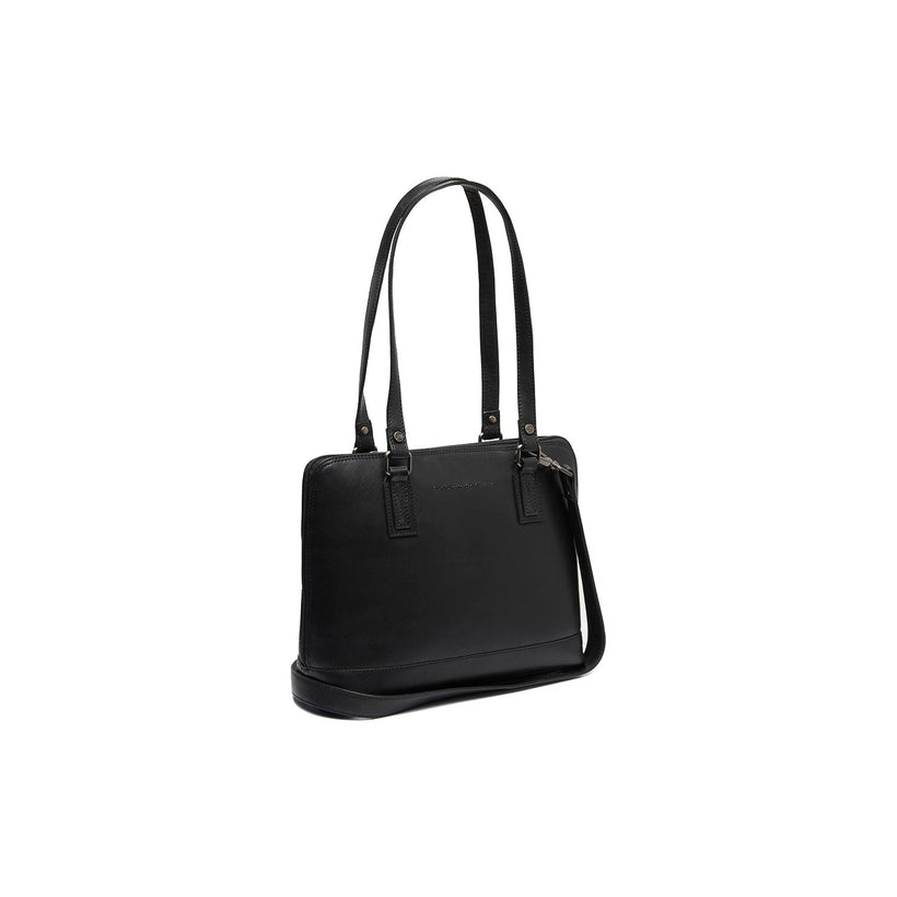 Viamonte Full-Grain Leather Shoulder Bag in Classic 100% Full-Grain Leather - Full Exterior Front Profile View | Buy Online