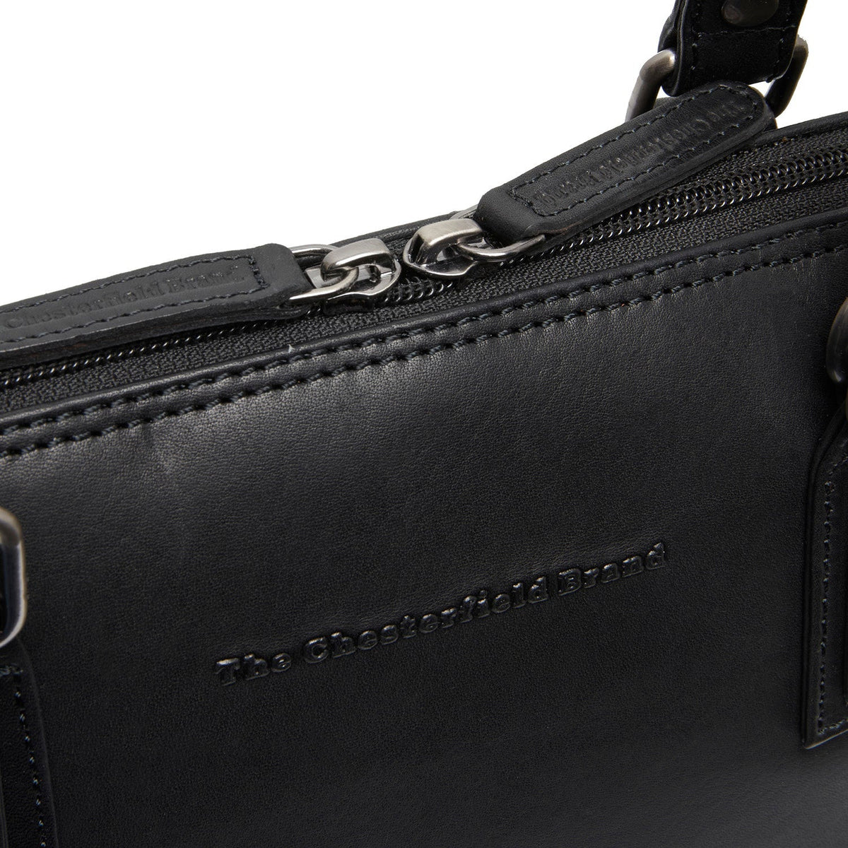 
Classic 100% Full-Grain leather Bag - Bagfra med forstærkede læderremme og syninger