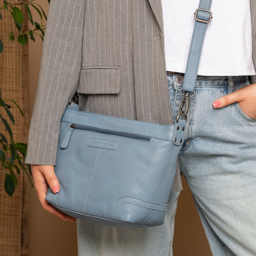 Zarita Full-Grain Leather Shoulder Bag til Kvinder – alternate product view 3