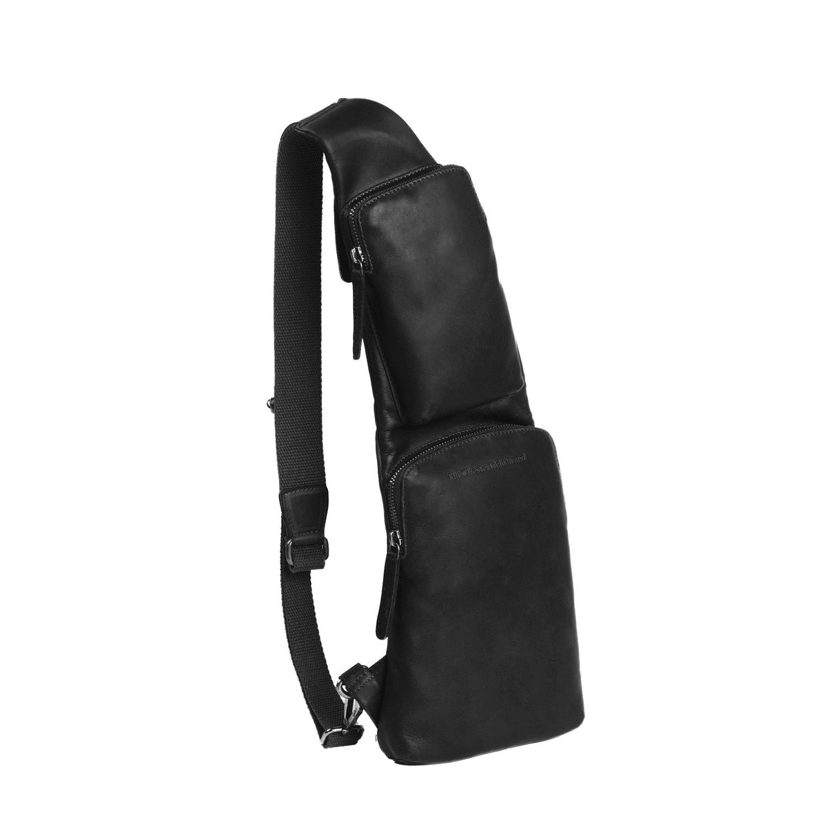 Leather Sling Bag Logan til Kvinder in Classic 100% Full-Grain Leather - Full Exterior Front Profile View | Buy Online