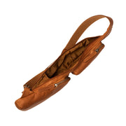 Cognac Leather Sling Bag Logan til Kvinder, detail view 5