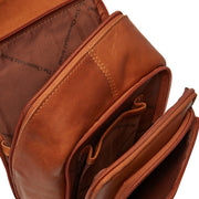 Cognac Leather Sling Bag Riga til Kvinder, detail view 1
