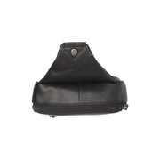 Leather Sling Bag Salla til Kvinder - Structured Side Profile Showing Gusset Depth &amp; Expansion Capacity