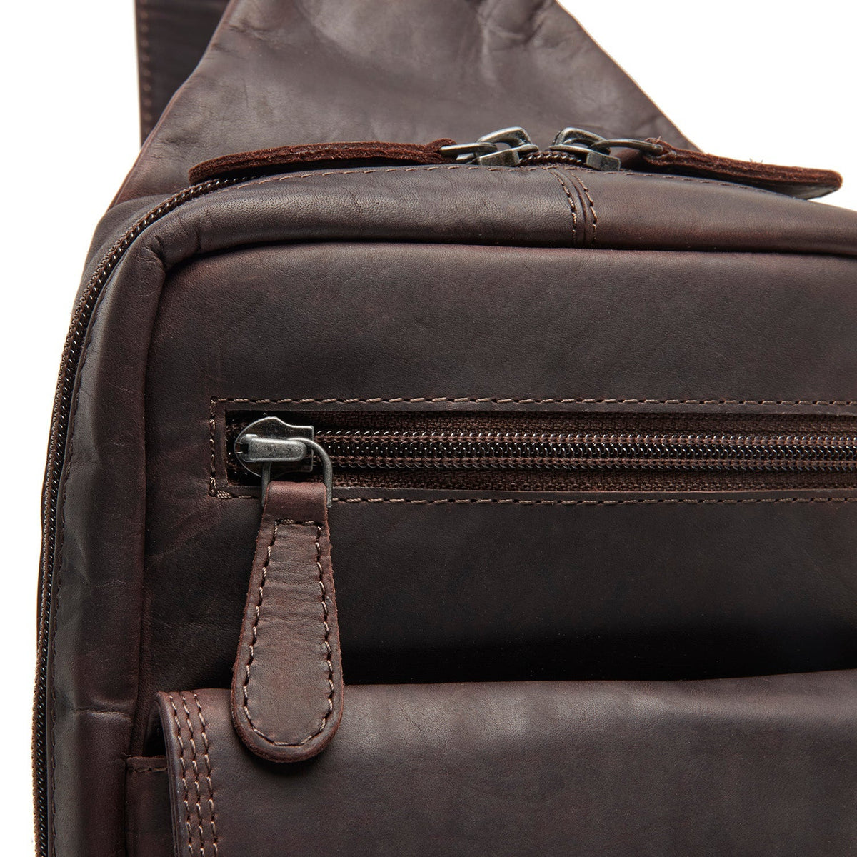 Brown Leather Sling Bag Turelle til Kvinder, detail view 1
