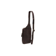 Brown Leather Sling Bag Turelle til Kvinder, detail view 6
