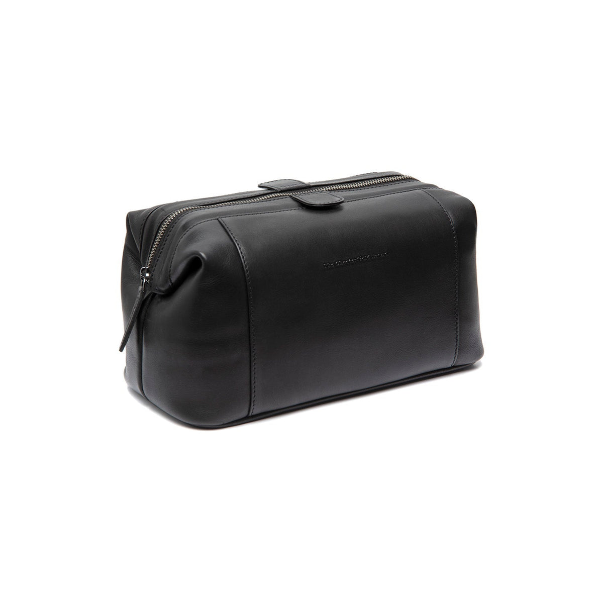 Biassa Full-Grain Leather Toiletry Bag til Kvinder in Classic 100% Full-Grain Leather - Front Profile View &amp; Tailored Silhouette | Buy Online