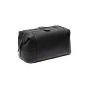 Biassa Full-Grain Leather Toiletry Bag til Kvinder in Classic 100% Full-Grain Leather - Front Profile View &amp; Tailored Silhouette | Buy Online