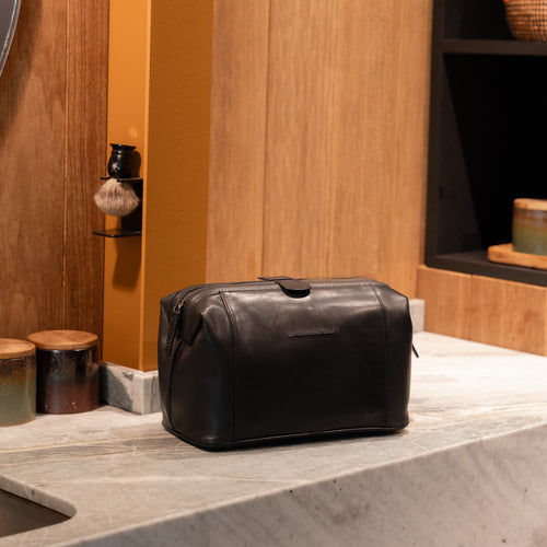 Classic 100% Full-Grain leather Goods - Back View Showing Tailored Shoulder Fit & Clean Hemline