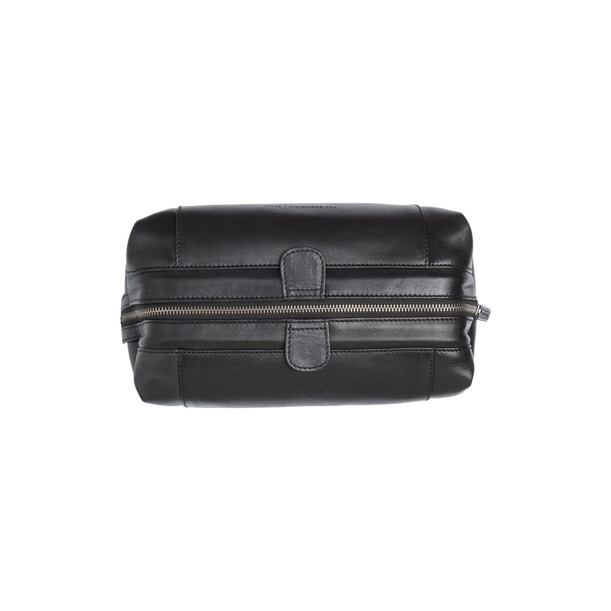 Biassa Full-Grain Leather Toiletry Bag til Kvinder - Lateral Side Profile View Showing Sleeve Cut &amp; Athletic Taper Fit