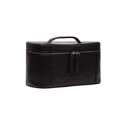 Limone Full-Grain Leather Toiletry Bag in Classic 100% Full-Grain Leather - Front Profile View & Tailored Silhouette | Buy Online
