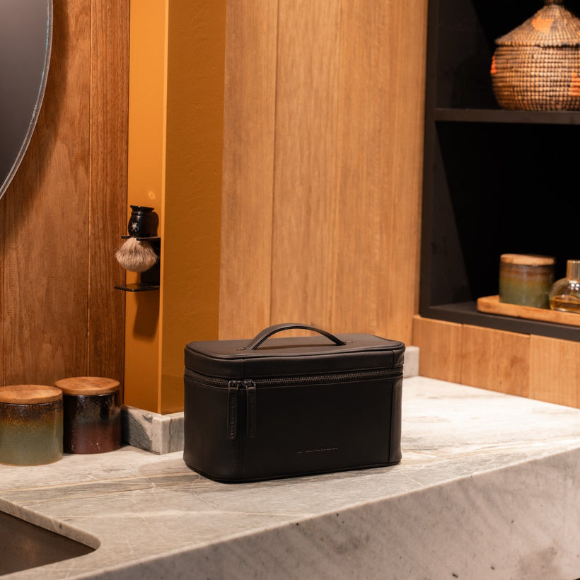 Limone Full-Grain Leather Toiletry Bag til Kvinder