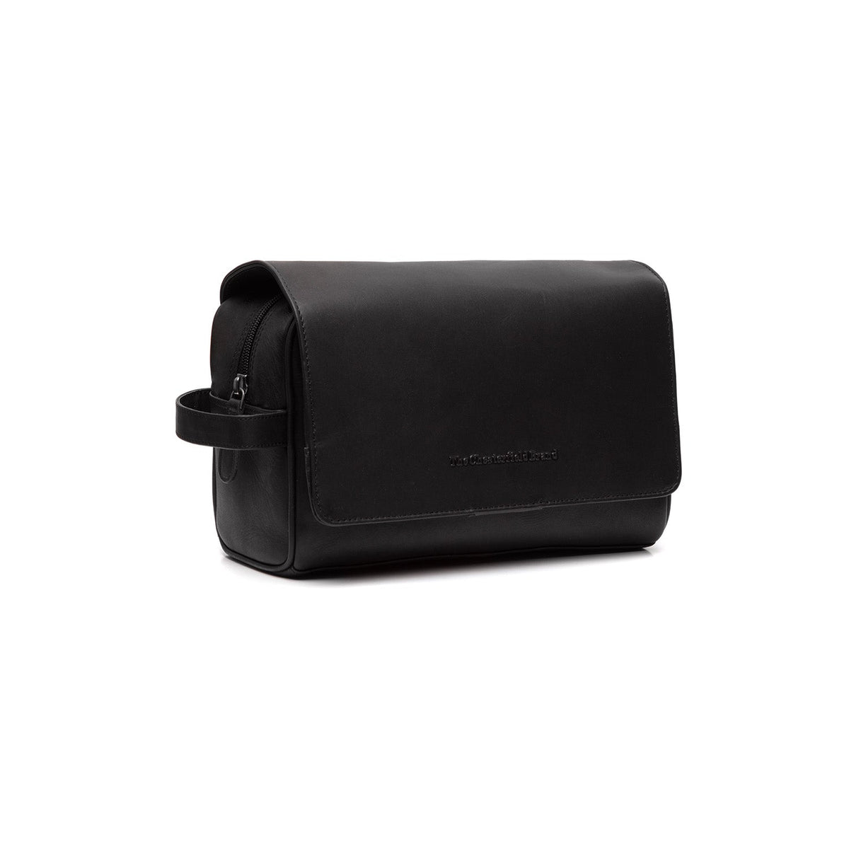 Rosario Full-Grain Leather Toiletry Bag til Kvinder in Classic 100% Full-Grain Leather - Front Profile View &amp; Tailored Silhouette | Buy Online