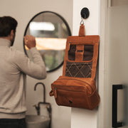 Rosario Full-Grain Leather Toiletry Bag til Kvinder – alternate product view 2