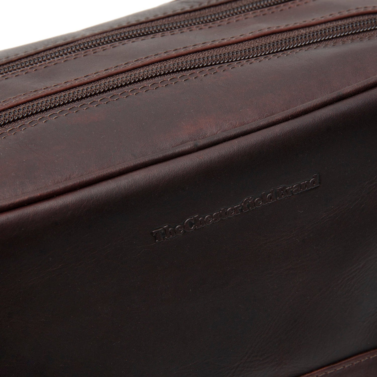 Brown Leather Toiletry Bag Stacey, detail view 1