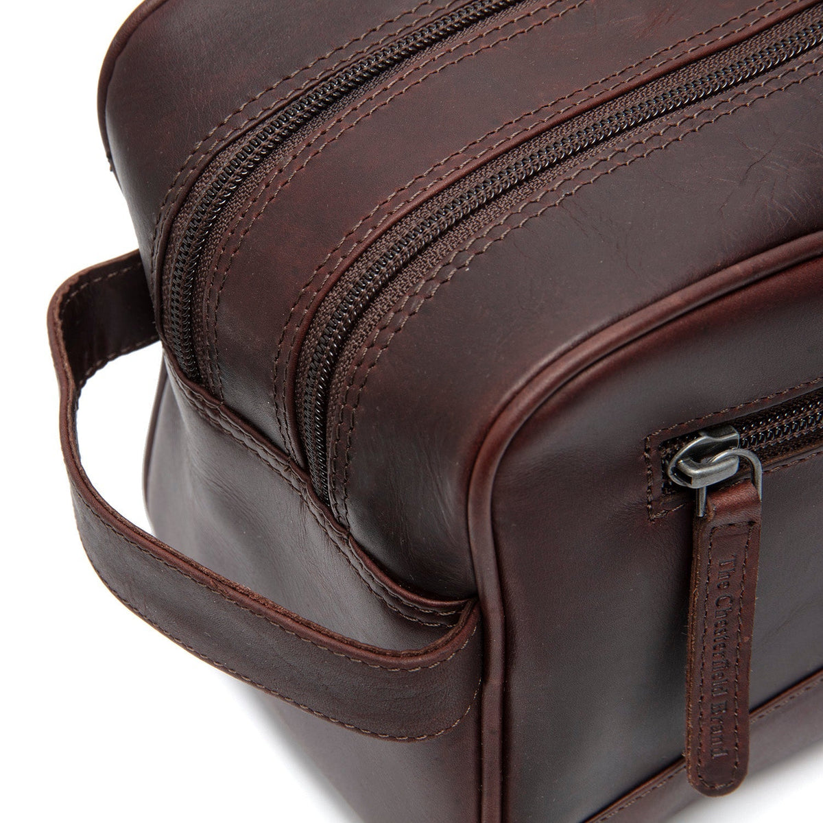 Stacey Full-Grain Leather Toiletry Bag til Kvinder – alternate product view 3