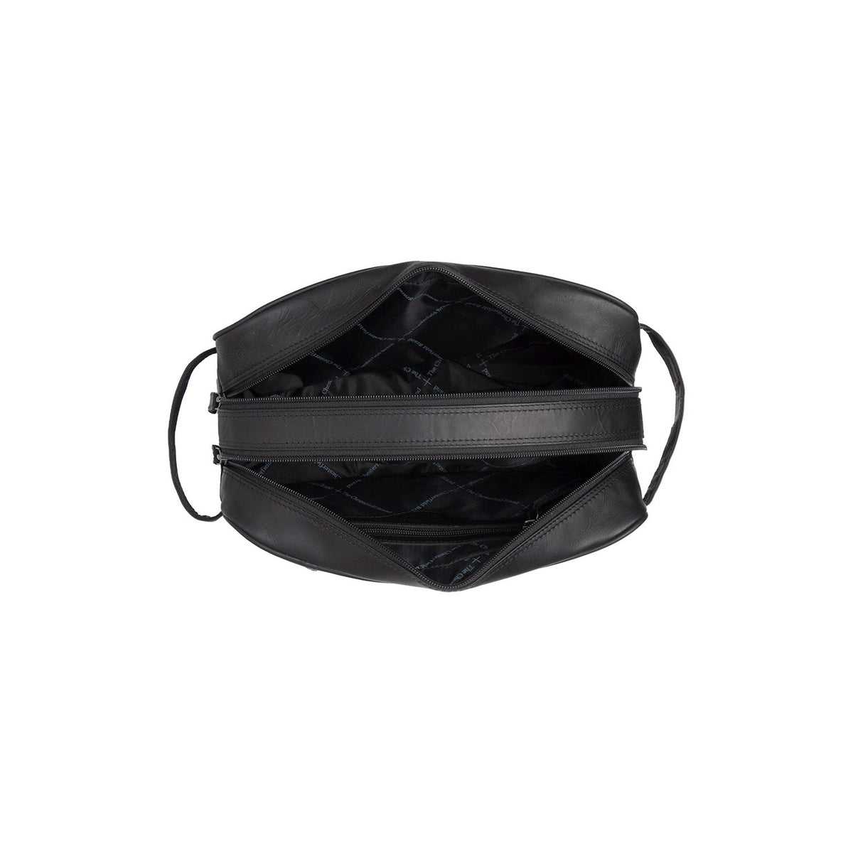 Tailored Rib Cuffs &amp; Hem Craftsmanship Construction Detail on Stefan Full-Grain Leather Toiletry Bag til Kvinder