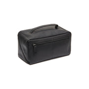 Tailored Rib Cuffs &amp; Hem Craftsmanship Construction Detail on Trevia Full-Grain Leather Toiletry Bag til Kvinder