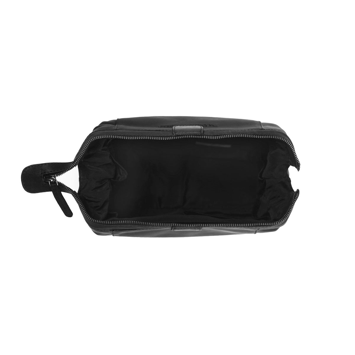 Vince Full-Grain Leather Toiletry Bag til Kvinder - Lateral Side Profile View Showing Sleeve Cut &amp; Athletic Taper Fit