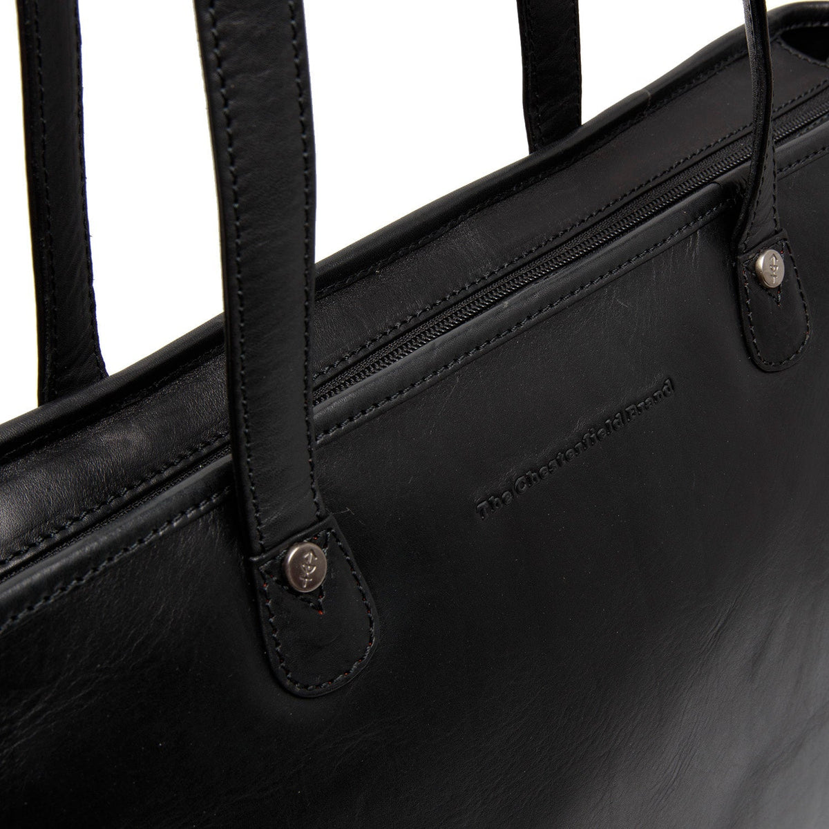 Astano Full-Grain Leather Tote Bag - Struktureret sideprofil med rummelighed