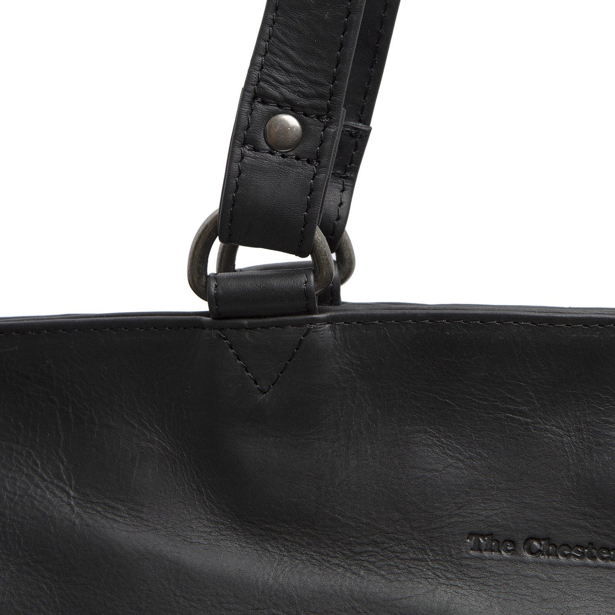 Berlin Full-Grain Leather Tote Bag - Struktureret sideprofil med rummelighed