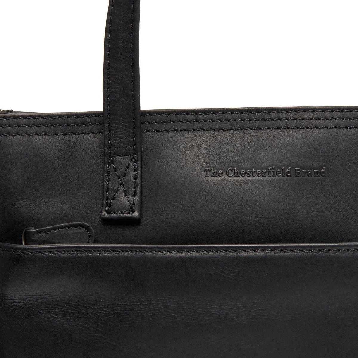 Classic 100% Full-Grain leather Bag - Bagfra med forstærkede læderremme og syninger