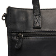 Estella Full-Grain Leather Tote Bag til Kvinder - Structured Side Profile Showing Gusset Depth &amp; Expansion Capacity