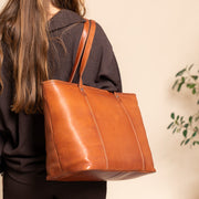 Ferrera Full-Grain Leather Tote Bag til Kvinder – alternate product view 2