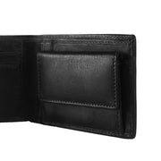 Enzo Full-Grain Leather Wallet til Mænd - Structured Side Profile Showing Gusset Depth &amp; Expansion Capacity