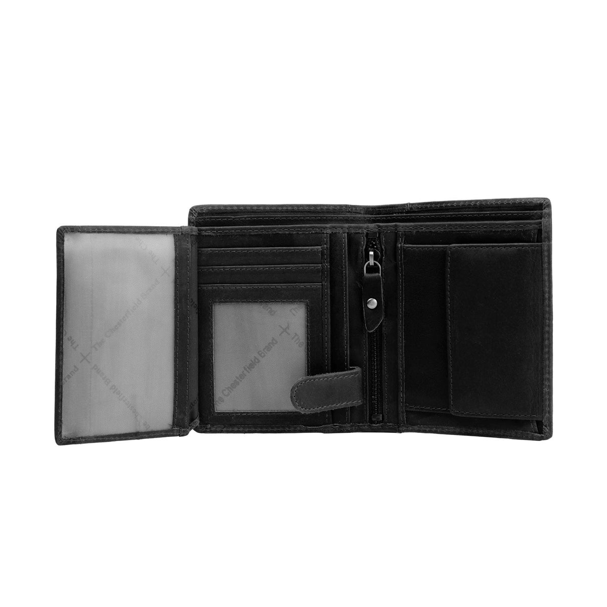 
Classic 100% Full-Grain leather Wallet - Bagfra med forstærkede læderremme og syninger