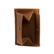 Solid Antique Brass Hardware & Heavy-Duty Dual Zipper Detail on Harthoft Full-Grain Leather Wallet
