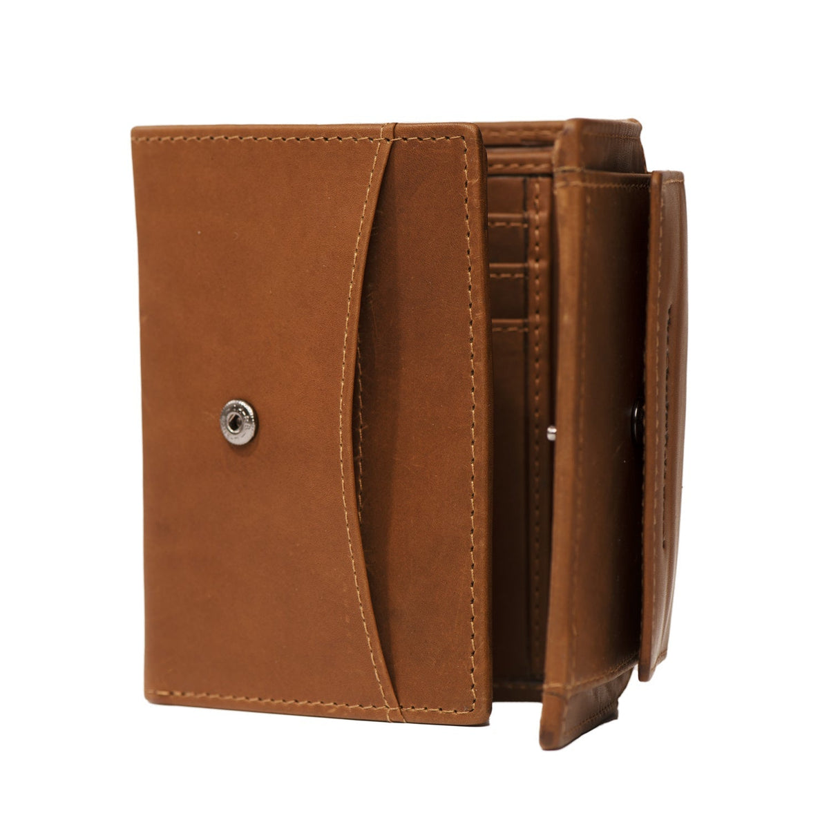 100% Full-Grain Wax Pull-Up 100% Full-Grain Leather Grain Texture & Handcrafted Patina Detail